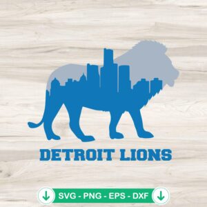 Detroit Lions City svg file for cricut svg cutting projects