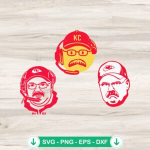 Kc Chiefs Andy Reid football svg file for cutting machine