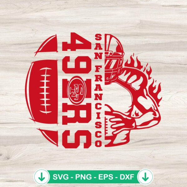 San Francisco 49ers Player SVG file for cutting machine