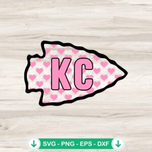 Kc Chiefs Pink Logo SVG file for cricut and cutting machine