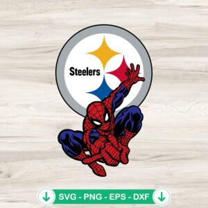 Spiderman Steelers Football SVG file for cutting machine
