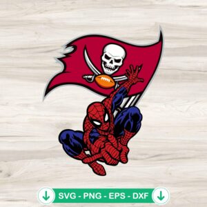 Spiderman Tampa Bay Buccaneers SVG file for Cricut cutting