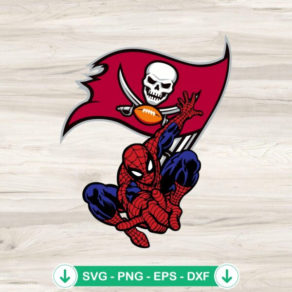 Spiderman Tampa Bay Buccaneers SVG file for Cricut cutting