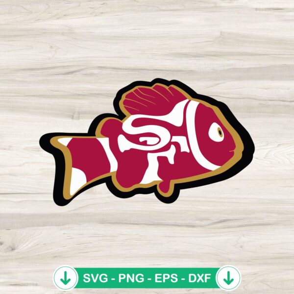 San Francisco 49ers Nemo Disney Fish SVG file, cricut svg cutting file