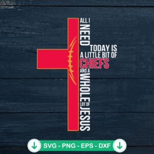 Kansas City Chiefs Jesus cross SVG file for cutting machines