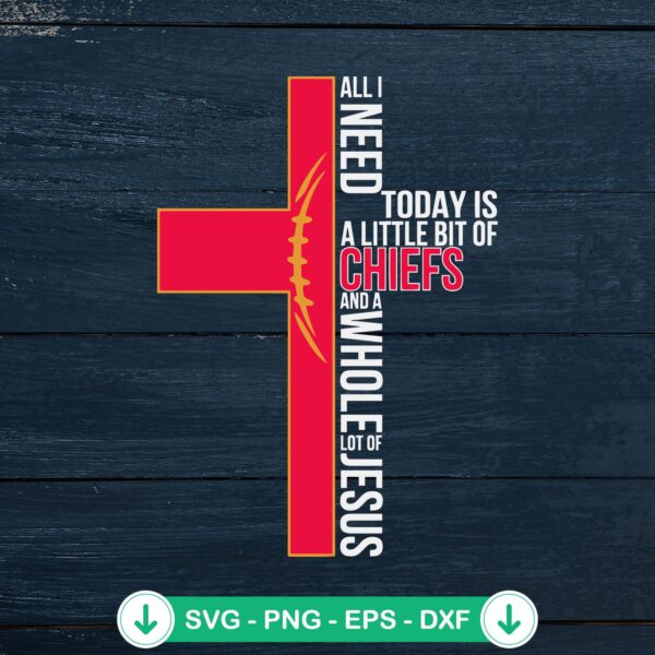 Kansas City Chiefs Jesus cross SVG file for cutting machines