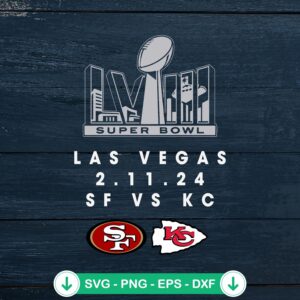 Super Bowl LVIII SVG file for 49ers vs Chiefs cutting file