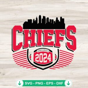 Chiefs 2024 SVG file, cricut svg cutting file, football design