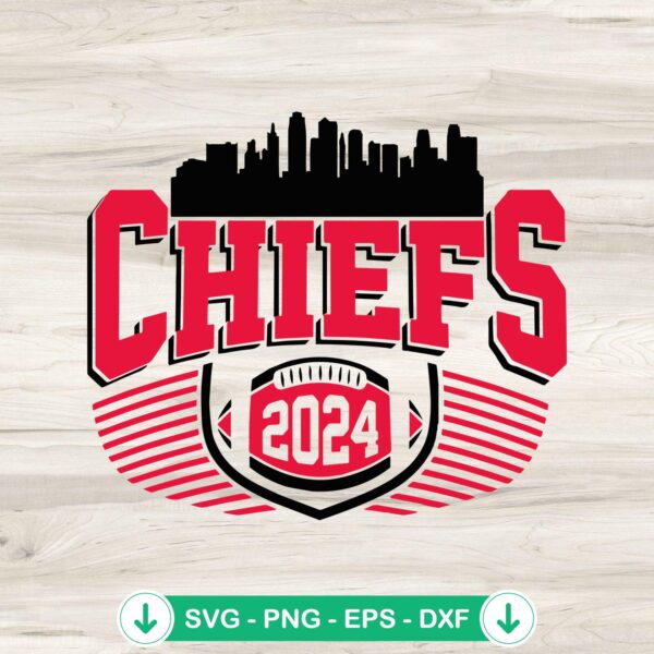 Chiefs 2024 SVG file, cricut svg cutting file, football design