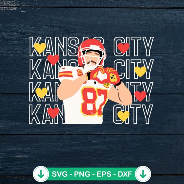 Travis Kelce Heart Hands SVG file, cricut svg cut file