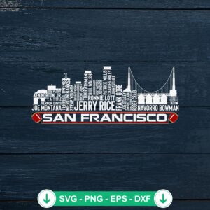 San Francisco 49ers city skyline svg file for cutting machines