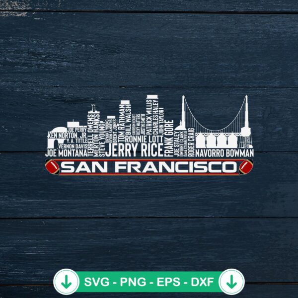 San Francisco 49ers city skyline svg file for cutting machines