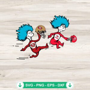 Thing 1 Thing 2 Super Bowl SVG file, cricut svg, cutting file