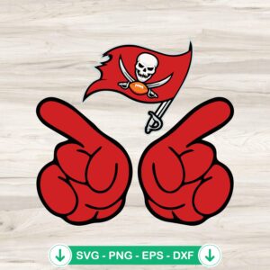 Tampa Bay Buccaneers Mickey Hand SVG file, cricut cutting file