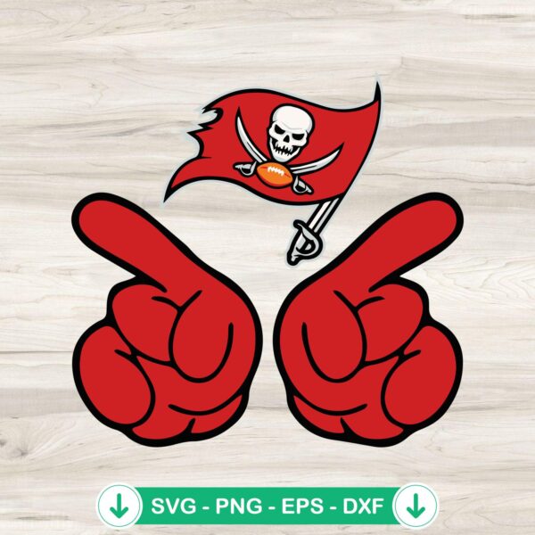 Tampa Bay Buccaneers Mickey Hand SVG file, cricut cutting file