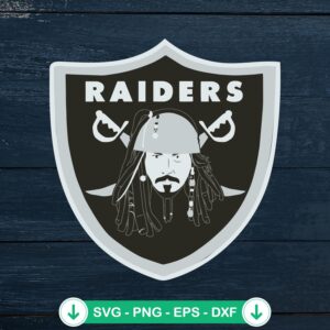 Oakland Raiders Jack Sparrow SVG file - cricut cut file