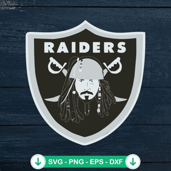Oakland Raiders Jack Sparrow SVG file - cricut cut file