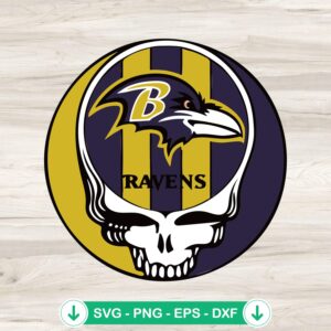 Baltimore Ravens skull ball svg file for cricut cutting machine