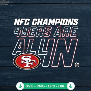 NFC Champions 49ers SVG file, football Cricut cut files