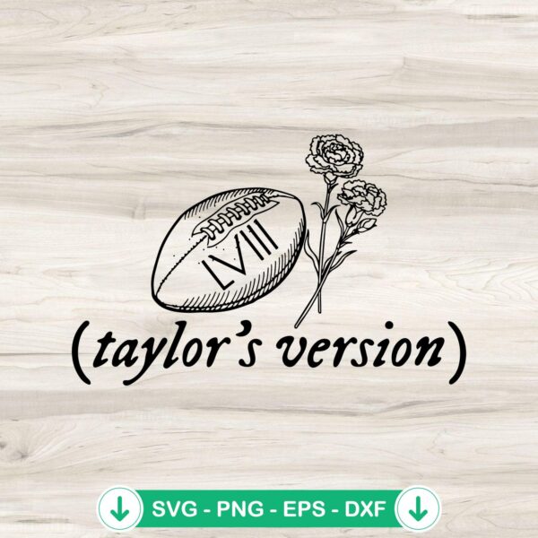 Taylor's Version Super Bowl LVIII SVG file for Cricut and cutting machine