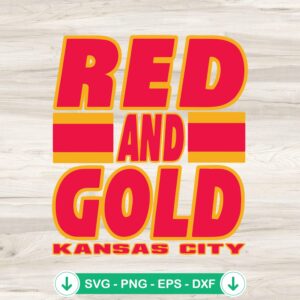 Kansas City Chiefs Red and Gold SVG file for cutting machines