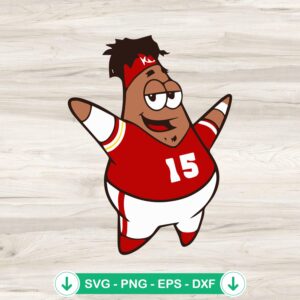 Patrick Mahomes Star funny SVG file for Cricut cutting
