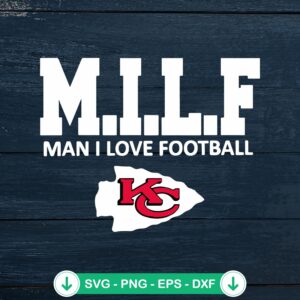 Milk Man I Love Football SVG file, cricut svg for Kansas City Chiefs