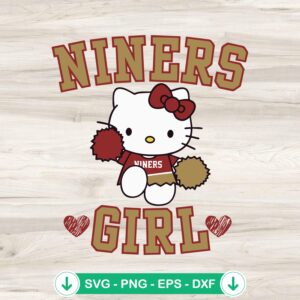 Ninners Girl Hello Kitty SVG file for Cricut, cutting file