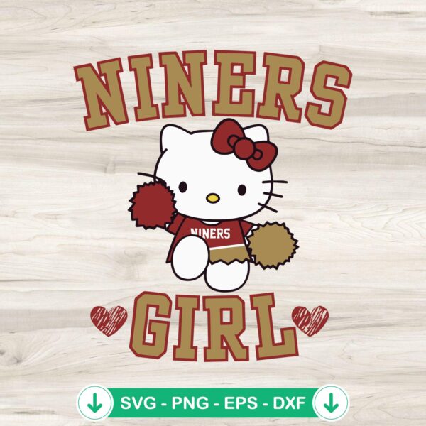 Ninners Girl Hello Kitty SVG file for Cricut, cutting file