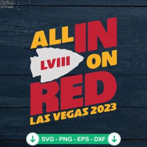 All in one Red Las Vegas 2023 SVG file for Super Bowl LVIII