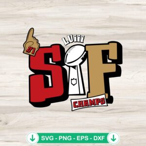 San Francisco 49ers Super Bowl Champions svg file for cutting machine