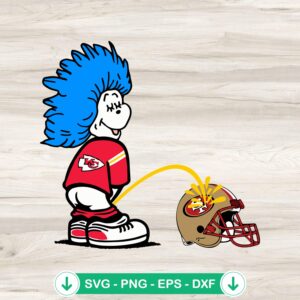 Thing One Chiefs Piss On 49ers svg file for Cricut cutting
