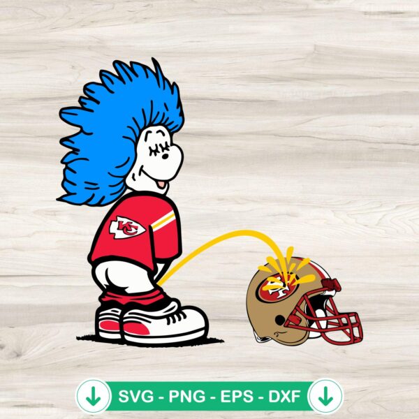 Thing One Chiefs Piss On 49ers svg file for Cricut cutting