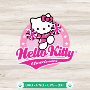 Hello Kitty Cheerleader SVG file for Cricut cutting machine
