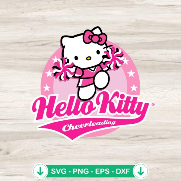 Hello Kitty Cheerleader SVG file for Cricut cutting machine