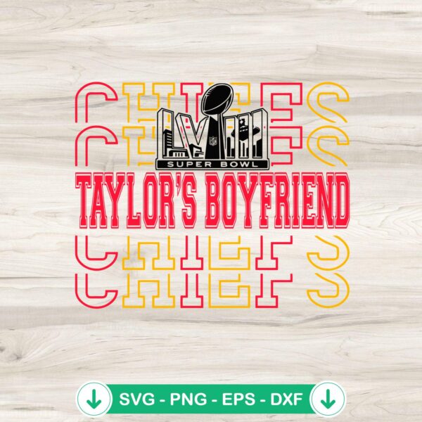 KC Chiefs Taylor's Boyfriend SVG file for Cricut