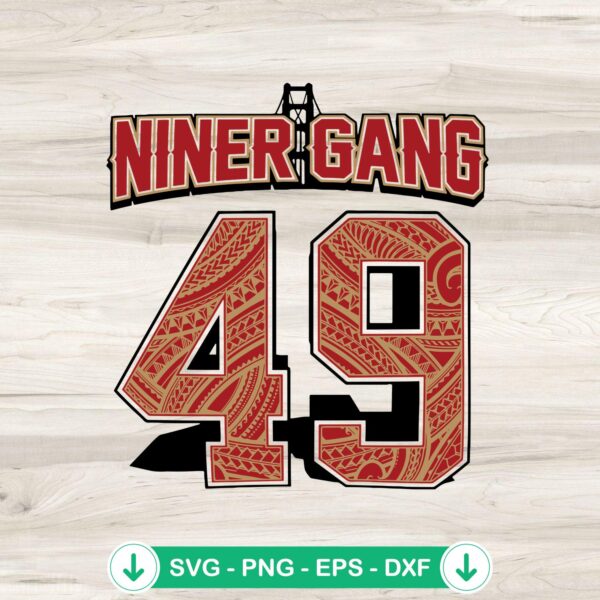 49ers Niner Gang SVG file for Cricut and cutting machine