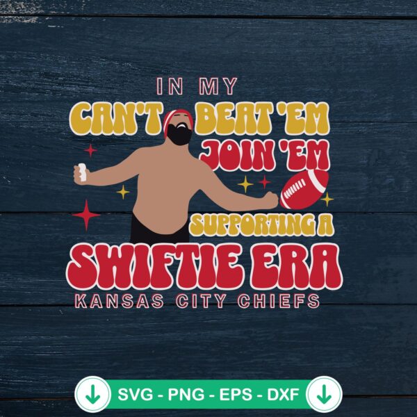 Jason Kelce Can't Beat Em Join Em SVG file for Cricut cutting
