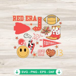 Kansas City Chiefs Football Red Era SVG file for Cricut
