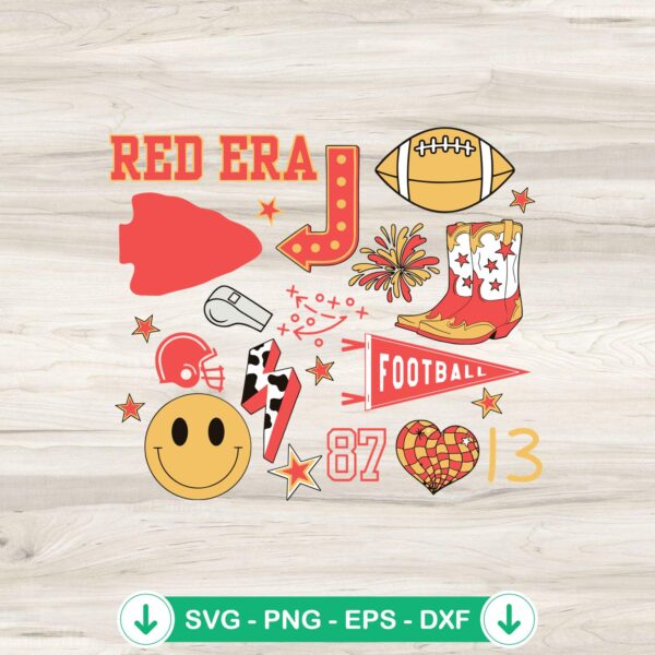 Kansas City Chiefs Football Red Era SVG file for Cricut