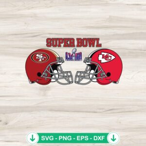 Super Bowl LVIII Chiefs Vs 49ers Helmet SVG file for cutting machine