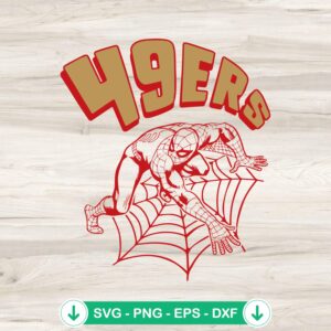 San Francisco 49ers Spiderman SVG file for Cricut cutting