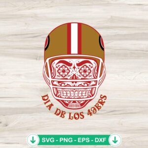 Dia De Los Skull 49ers SVG file for Cricut cutting machine