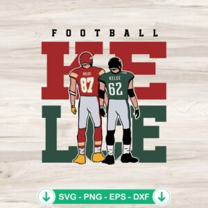 Kelce Brothers NFL SVG file for Cricut and cutting machine