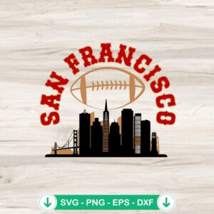 San Francisco 49ers Football Skyline SVG file for cutting machines