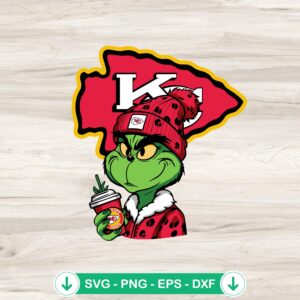 Grinch Boujee Kansas City Chiefs SVG file for cutting machines