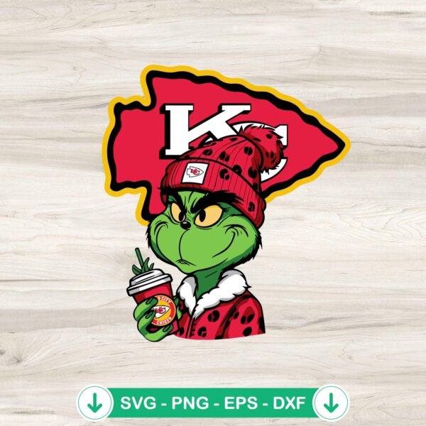 Grinch Boujee Kansas City Chiefs SVG file for cutting machines