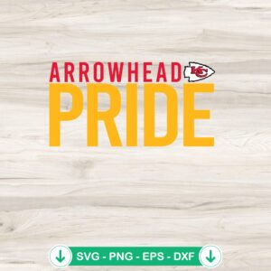 Arrowhead Pride KC Chiefs SVG file for football fans