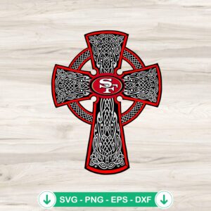 49ers Celtic Cross SVG file for Cricut and cutting machines