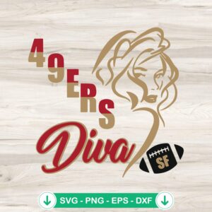 San Francisco 49ers Diva SVG file for Cricut cutting